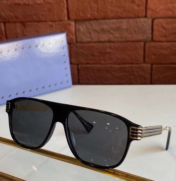 

stripe 0587 black gold sport pilot sunglasses 0587 black grey lens sunglasses uv protecton with box, White;black