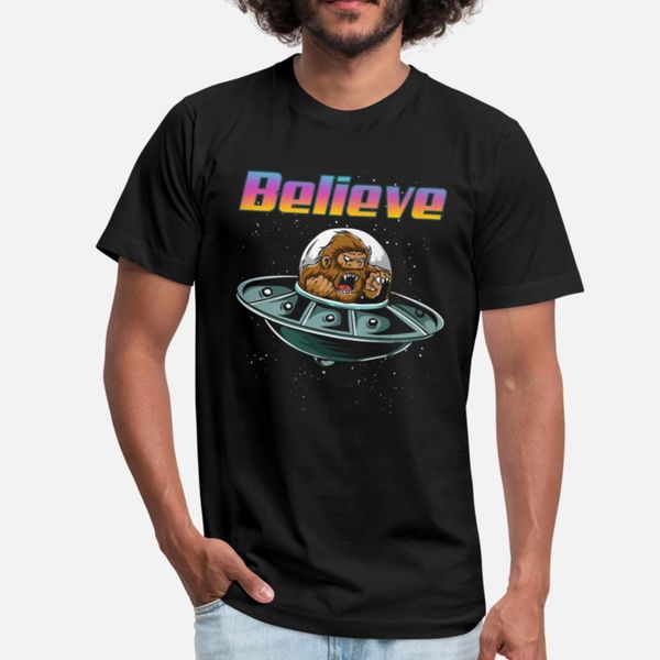 

believe sasquatch bigfoot on ufo alien believer t shirt customized anime sports tracksuit hoodie sweatshirt