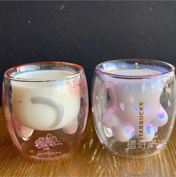 

2021 new style limited edition purple cherry glass holiday birthday gift coffee cup accompanying cup portable