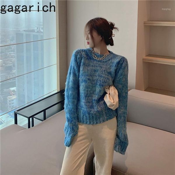 

gagarich sweater women korean version loose retro thickened autumn winter 2020 new tie-dye wear pullovers tide1, White;black