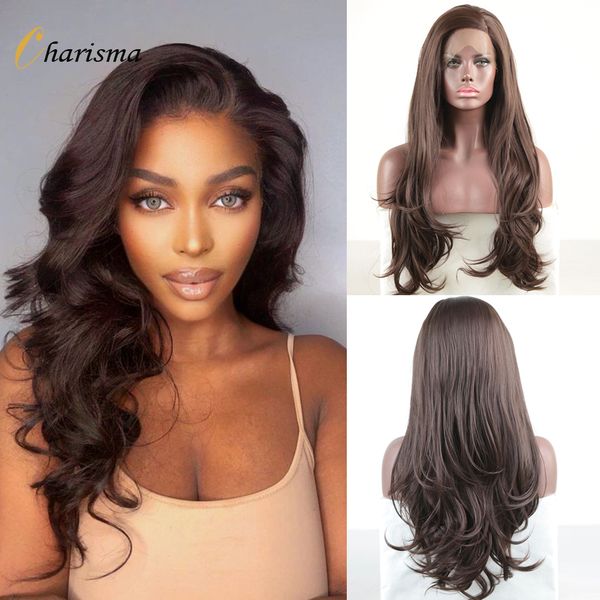 

costume accessories synthetic lace front wigs natural brown color long wavy wigs for women heat resistant fiber party wig cosplay, Silver