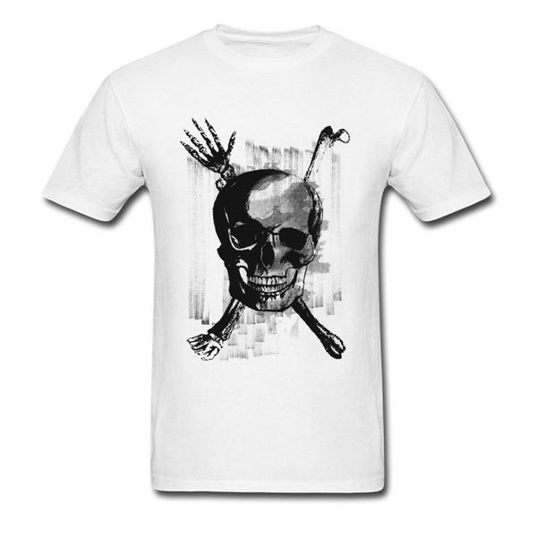 

intersection bones skull painting white printed short sleeve 2018 round collar casual swea mens hoodie designers t shirts sweatshirt