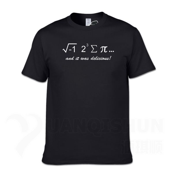

sport 16 colors summer i ate some pie and it was was delicious t-shirt funny math printed short sleeve cotton men t-shirts