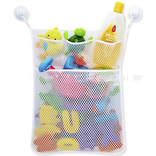 

organizer mesh bath game stuff bathtub bathroom bag doll kids suction net toy baby qylzih mywjqq
