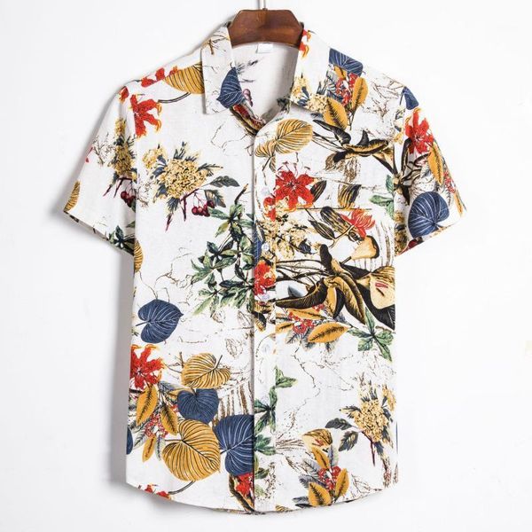 

hawaiian beach summer fashion short sleeve shirt retro style flower printed 3d mens shirt harajuku casual tee shirts brand cy-111, White;black