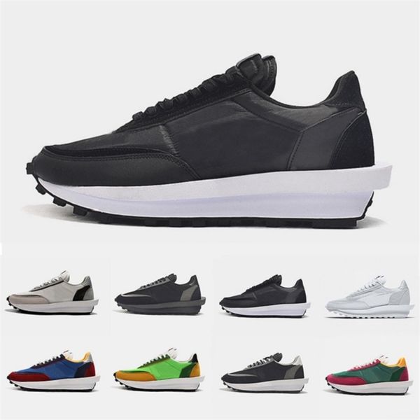 

black white pine green gusto pigeon nyc pigeon x ldv waffle daybreak trainers mens running shoes jogging women men sports sneakers 36-45