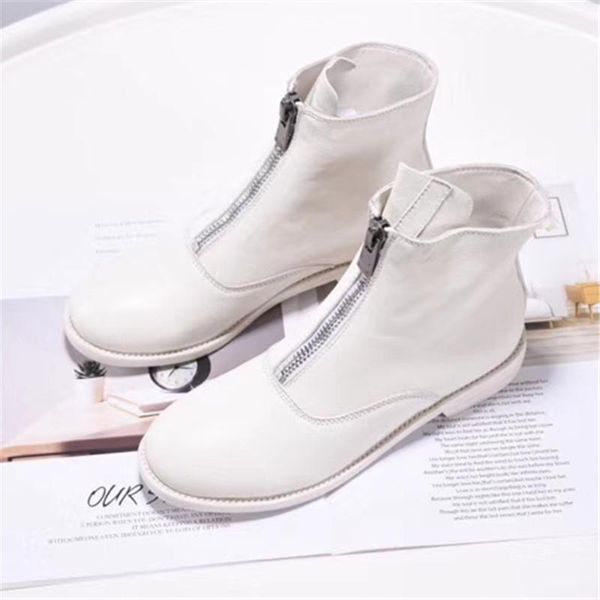 

women boots autumn chaussures femme round toe ladies boots casual zipper botas mujer low heel female shoes pink buty damskie1, Black