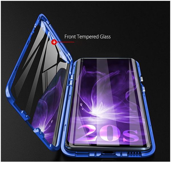 

360 magnetic metal glass case for huawei p40 p30 p20 mate 30 20 honor 20 30 pro 10 lite jllwqk