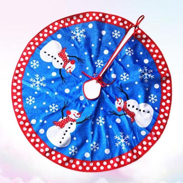 

christmas decorations 1pc tree skirt plush fabric creative snowman high-grade for party decorating1