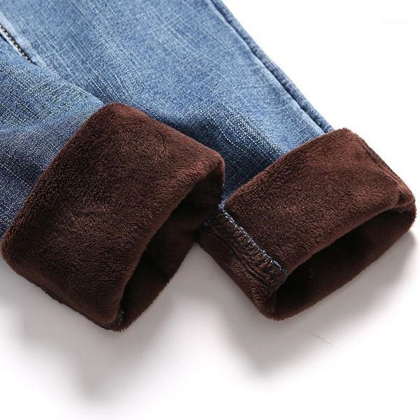 

women's jeans plus velvet boyfriend for women denim pencil pants autumn winter casual high waist female streetwear mom q19051, Blue