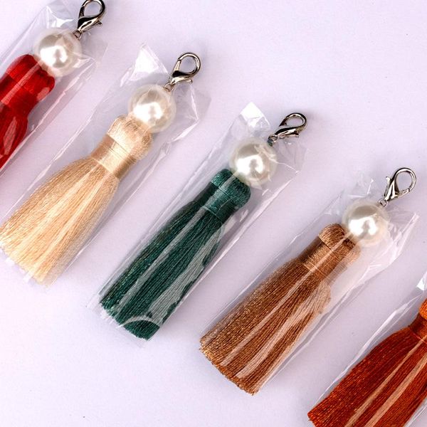

2pcs pack imitation pearl pendant tassel fringe diy keychain cellphone straps purses backpacks jewelry charms decorate tassel h bbyxoa