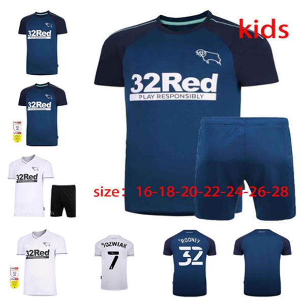 

2021 derbyshire rooney soccer jersey home away children's suit martin lawrence football shirt 20 21 derbyshires smart waghorn, Black;yellow