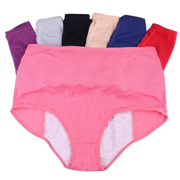 

women's panties menstrual period women pants leak proof incontinence underwear briefs high waist female drop, Black;pink