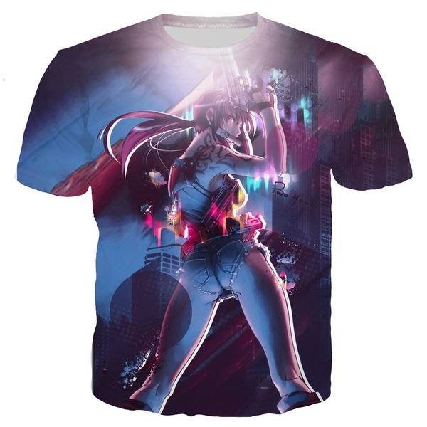 

black lagoon anime 3d print shirts oversized graphic aesthetic men clothing