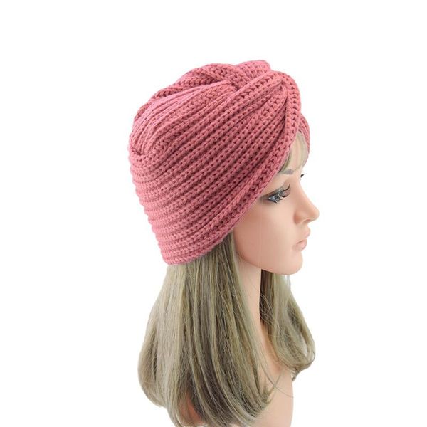 

beanie/skull caps women bandanas turban knit cap center cross hair scarfs boho knotted winter bandana muslim hat warm, Blue;gray