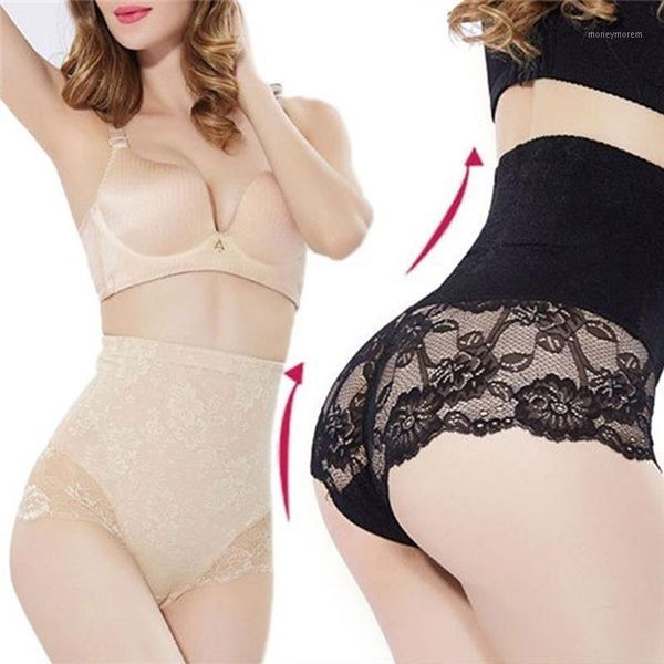 

women body shaper slim briefs high waist tummy control shorts pant shape wear, Black;white