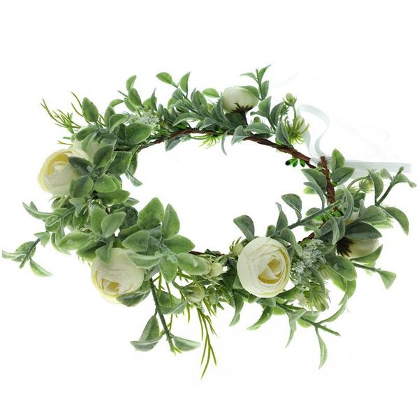 

flower headwear women hair accessories camellia flower wreath crown headband hat decoration adjustable floral qylctu