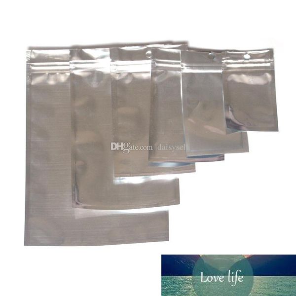 Vários tamanhos folha de alumínio claro Válvula resealable zíper plástico embalagem de empacotamento embalagem bolsa mylar malotes de pacote