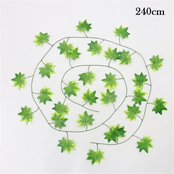 

decorative flowers & wreaths 200cm/lot silk roses fake creeper green leaf ivy vine for home wedding decora wholesale diy hanging garland art