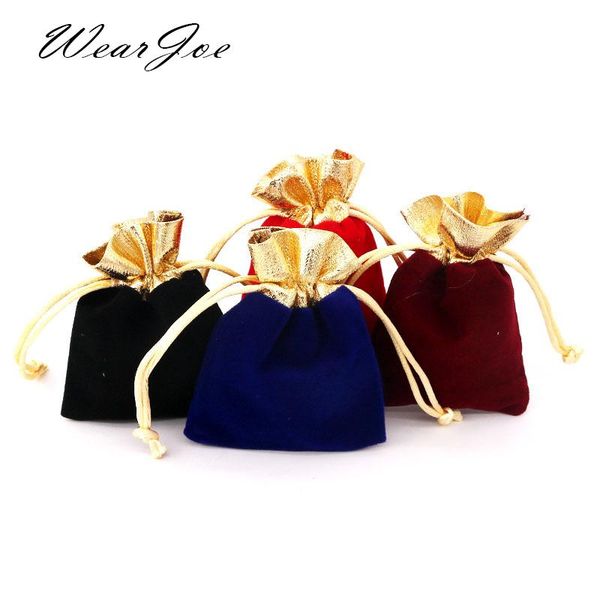 

wholesale ювелирные изделия бархатные часы часы подарочная коробка сумка 5 шт. / лот 7x9 9x12 12x15cm свадебные ювелирные изделия упаковка у, Black;blue