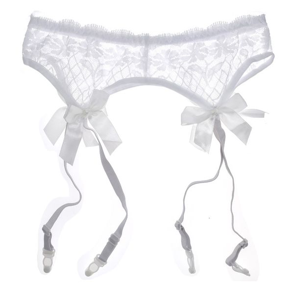 

fashion suspenders women's sheer lace camisas thigh-highs garter belt for the stockings brace, Black;white