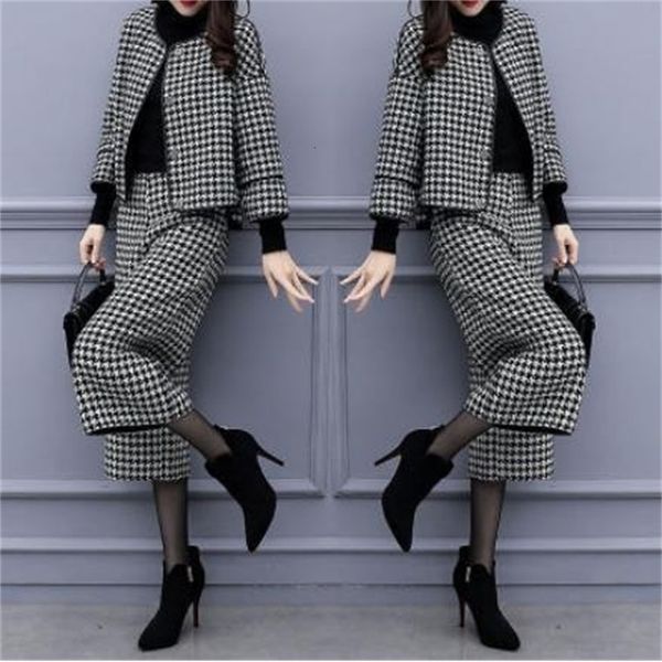 

woolen two piece woman lady office pantalon buisness suit femme deux pieces 6utw, White;black
