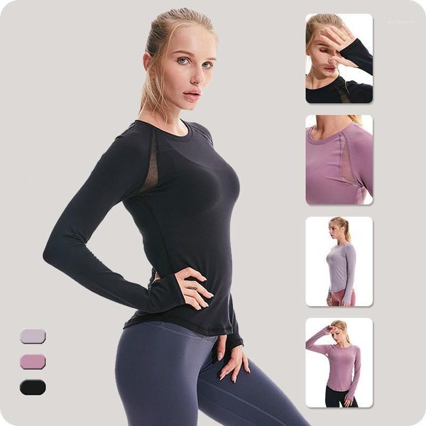 

yoga outfits fitness body net red clothes tight long-sleeved dance womens long sleeves1, White;red