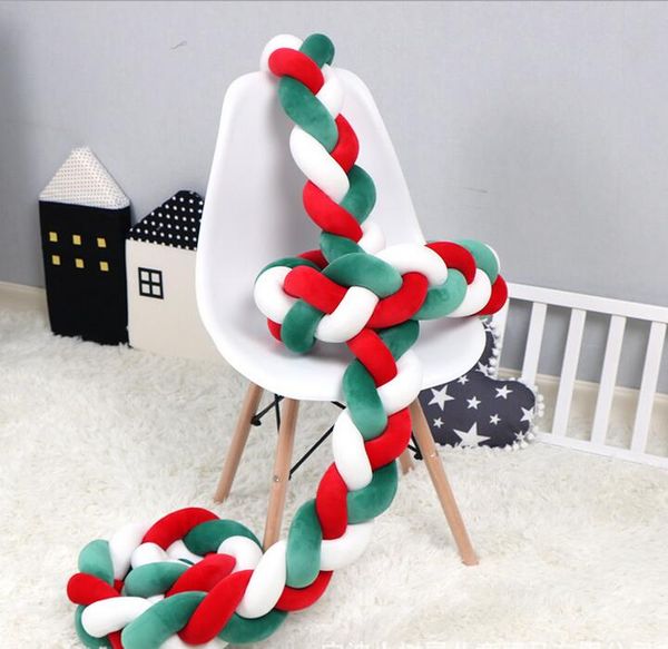 

christmas baby cribs playpen decoration infant knot ball bolster sofa pillow kids braid long braids decoration newborn security fence