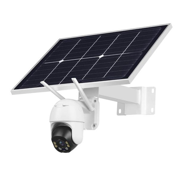 

1080p ip camera wifi 8w solar panel battery security camera color night vision human detected outdoor ptz cctv