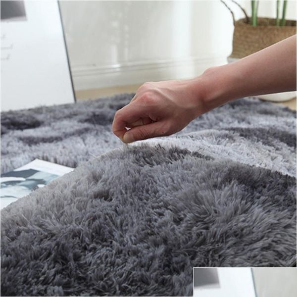 

anti-slip floor mats grey carpet tie dyeing plush soft carpets bedroom water absorption carpet rugs for living jllbbm lajiaoyard
