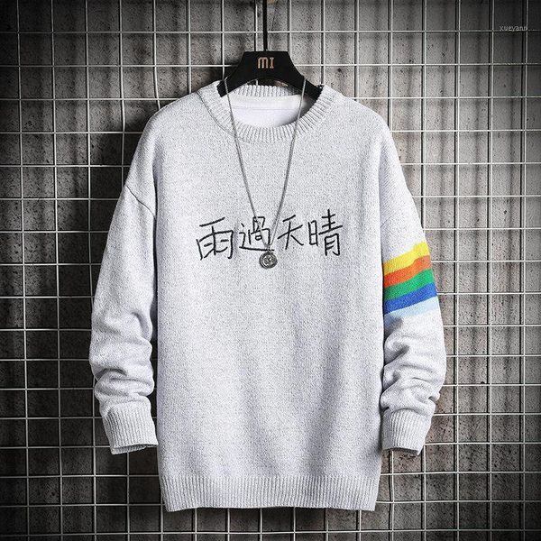 

new style sweater for men autumn winter korean trend personality handsome student thickened t-shirt for men1, White;black