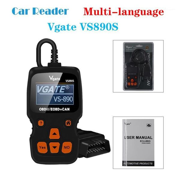 

code readers & scan tools vgate vs890 obd 2 scanner auto diagnostic tool reader multi-language obdii obd2 car vs890s 1