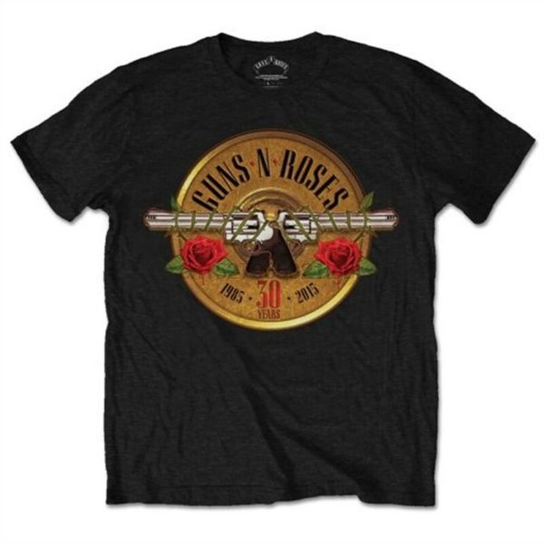 

guns n roses men's 30th p logo short sleeve t-shirt black small - tshirt 5055979902447 sport hooded sweatshirt hoodie