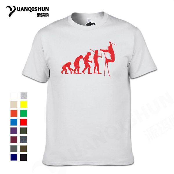 

sport cross-country ski evolution funny nordic skiing t-shirt 2019 tees summer men's fashion t shirt wholesale 3xl