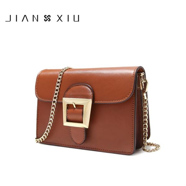 

jianxiu women messenger bags split leather bolsos mujer bolsa sac tassen bolsas feminina shoulder crossbody 2020 chain small bag