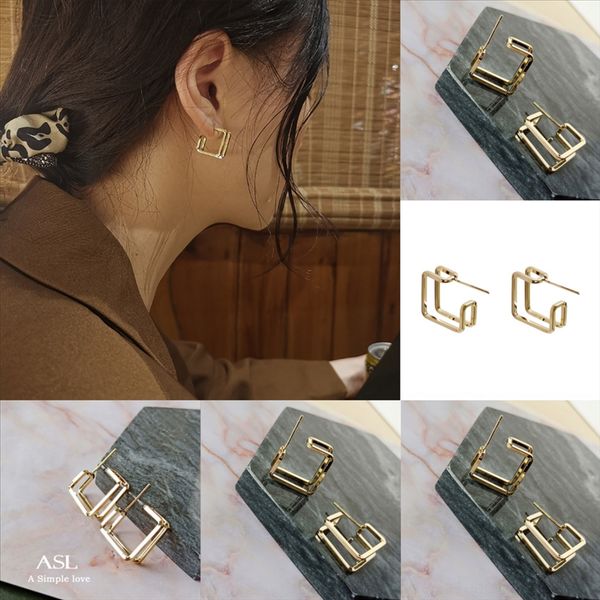 

gxoc rose gold earrings match woman round ssterling silver jewelry male female pure heart love small fashion earring display stand cheap, Golden