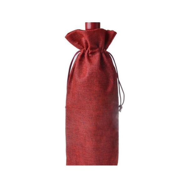 

jute wine bags champagne wine bottle covers gift pouch burlap packaging bag wedding party decoration wine bag wmtdqq hxclothes