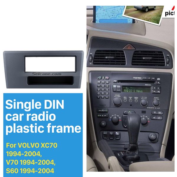 

лучшие качества 1din автомобилей радио фасции для 1994-2004 volvo xc70 v70 s60 dvd gps декоративные рамки обрезки комплект адаптер