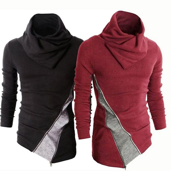 

men's sweaters nice men turtleneck autumn winter casual long sleeve slim knitted pullovers male christmas knitting sweater, White;black