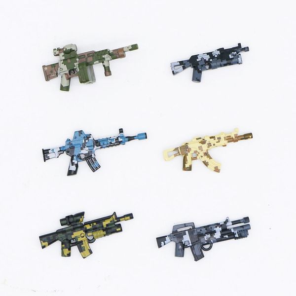

gun military weapon pack swat team building blocks city police soldier figure accessories ww2 army series brick toy for children wmtlav