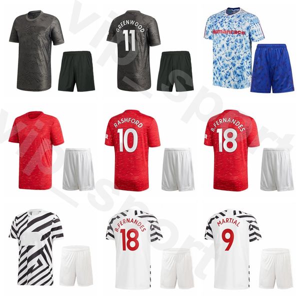 

20 21 man soccer united 29 aaron wan-bissaka jersey set scott mctominay paul pogba donny van de beek harry maguire football shirt kits, Black