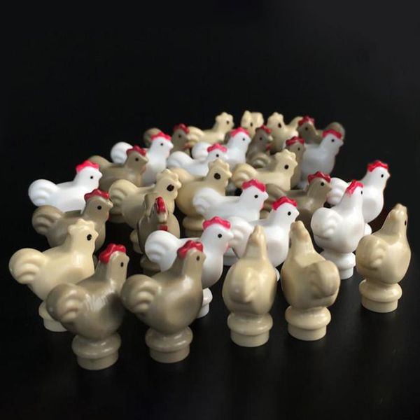 

10pcs lot creative farm animal chicken blocks figure moc accessories part building blocks model toys for children qylfub mywjqq