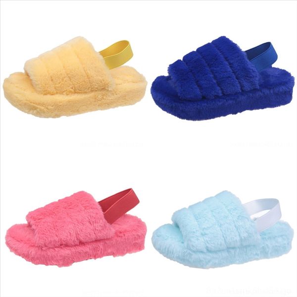 

vrnm bathroom cotton slippers male slipper open toe plush winter home new plush shoes men warm australia style male house indoor man, Black
