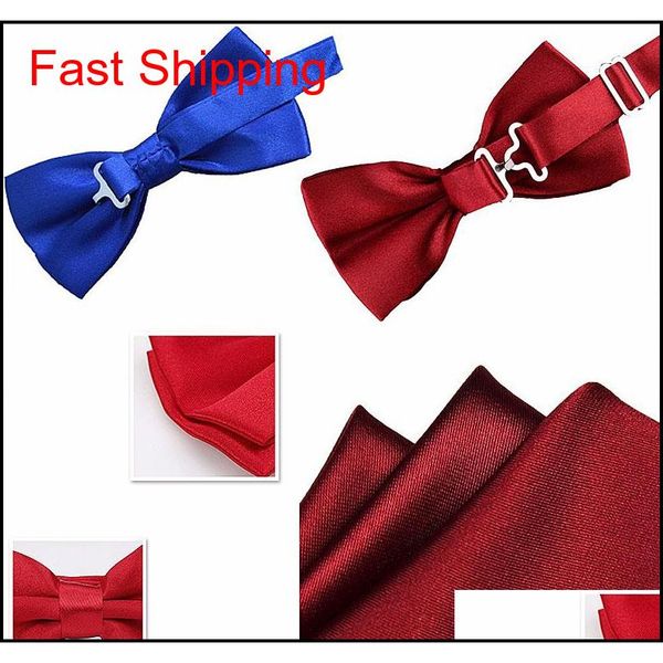 

men's women's bowtie bow tie solid colors plain silk polyester pre tied ties for party wedding fashion acc qylejs homes2007, Blue;purple