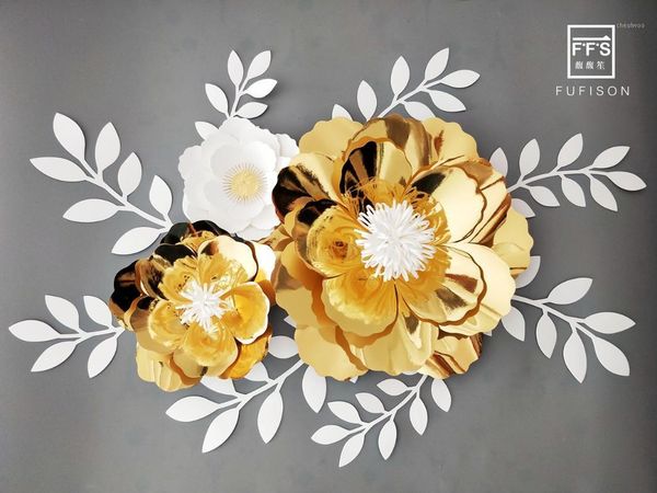 

ffs paper 3d artificial flower wall decoration room decoration1