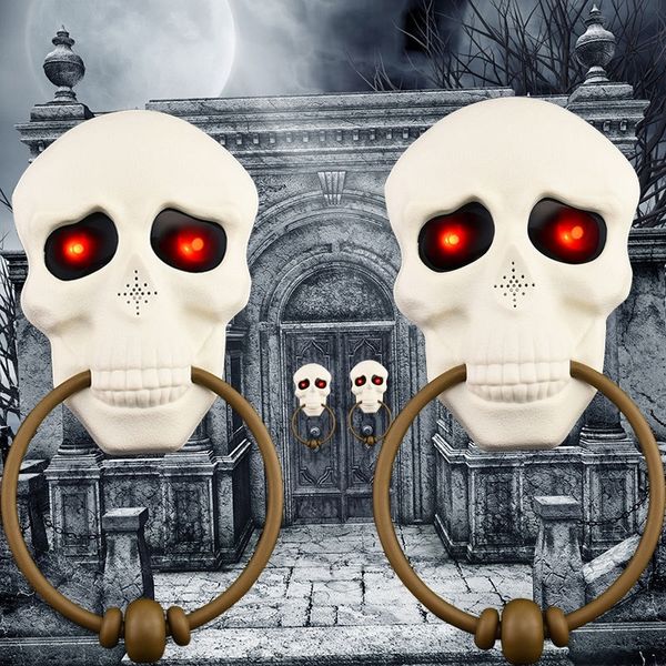 

ohfxm luminous doorbell glowing sound halloween props electric toys welcome horror hanging skull door toyprop toydecoration halloween doorbe