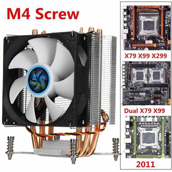 

cpu cooler cooling 4 copper heatpipe fan radiator 90mm 3pin cpu cooler fan cooling heatsink for intel lga 2011 x79 x99 2991
