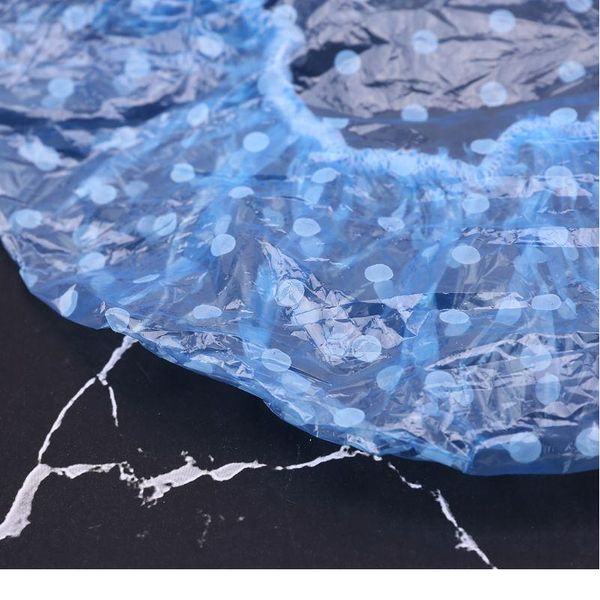 

10pcs disposable shower hair cap stretchy polka dot colorful bath hat waterproof 10pcs di jllaum, Silver