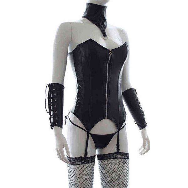 NXY SM Giocattolo per adulti del sesso Abiti da flirt in pelle Sexy Scava fuori Lingerie erotica Cosplay 18 Strumenti Bondage restrittivo Giochi per adulti per donna1220