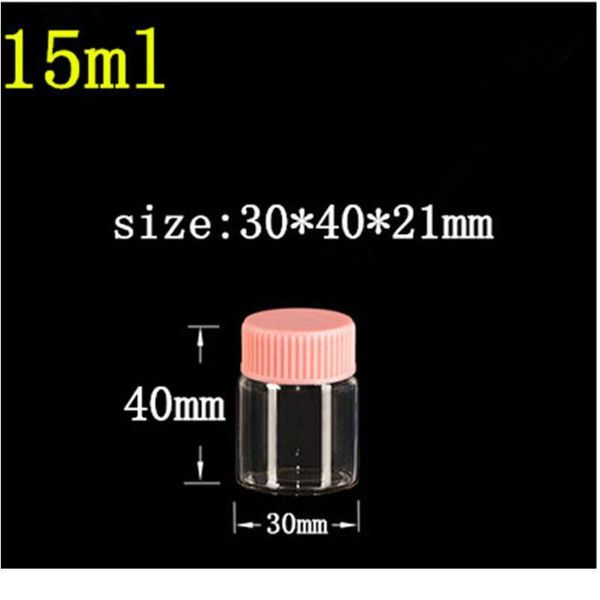 

30*40*21mm 15ml glass jars with plastic cap transparent empty glass bottles jars containers 24pcs/lot 30*40*2 jlluat